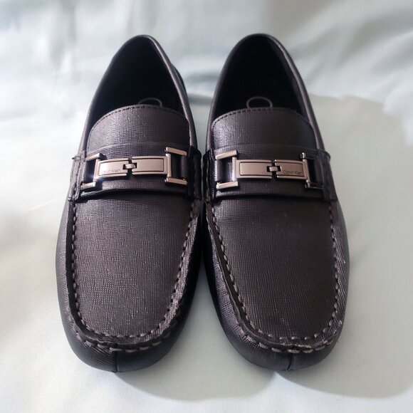 Calvin Klein Magnus Weave Emboss Loafer Shoes - BLACK main image 4